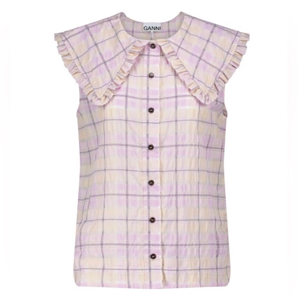 Ganni sleeveless button down